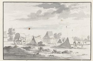 Kilátás a Willem III hadsereg táborára Leuven közelében alkotó: Josua de Grave (circle of)