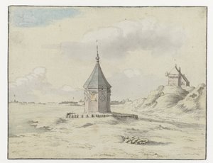 Kilátás a Stadsfonteinre ("városi szökőkút"), Bergen op Zoom alkotó: Josua de Grave (possibly)
