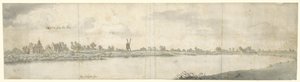 Kilátás a Kasteel Ooijra, Nijmegen közelében, Észak-Brabantban