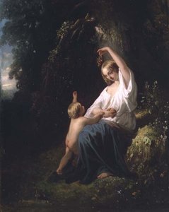 Anya és gyermeke, 1850 körül