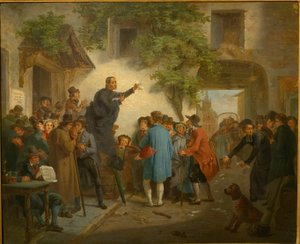 Egy fogadóban - Választás Gentben 1830-ban alkotó: Jozef Geirnaert
