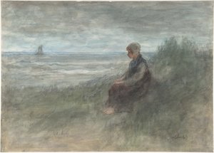 Lány a dűnékben alkotó: Jozef Israëls