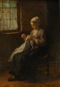 A fiatal varrónő alkotó: Jozef Israëls