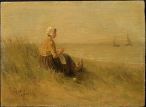 Nő a parton alkotó: Jozef Israëls
