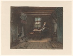 Farmhousebinnen alkotó: Jozef Israëls