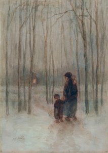 Eventide az erdőben alkotó: Jozef Israëls