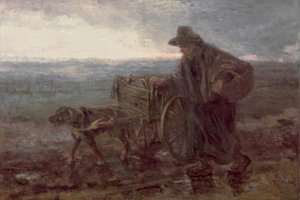 Vidéki utakon és mezőkön alkotó: Jozef Israëls