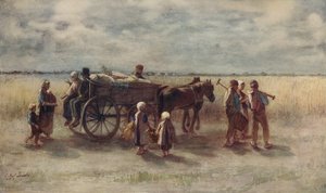 Burgonyaszüret, 1844, c1915 alkotó: Jozef Israëls