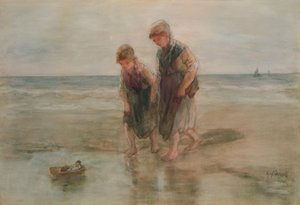 Vitorlázás a csónakon alkotó: Jozef Israëls