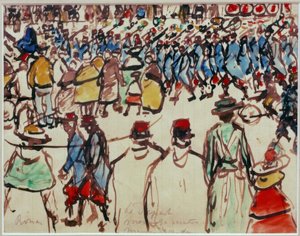 Le Départ. Menj a vonathoz alkotó: József Rippl Rónai