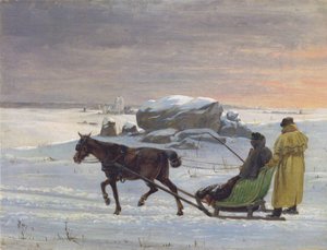 Jørgen Roed és Constantin Hansen festőművészek elvonulnak.