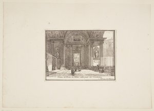 Kilátás a S. Pietro portikájára a Constantino felől. 1. Vatikáni Palota alkotó: Jérôme Charles Bellicard