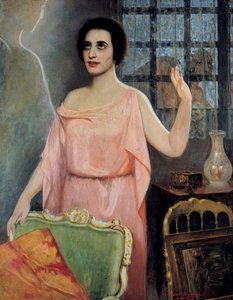 Margarita Xirgu (1888-1969) portréja, a "la Xirgu en cristalline", a Quinteros fivérek által (olaj, vászon) alkotó: Juan Antonio Benlliure y Gil