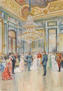 Louis Ferdinand de Wittelsbach bajor herceg (15859-1949) és a spanyolországi béke gyermekének (Maria de la Paz de Borbon) házassága alkotó: Juan Comba y Garcia