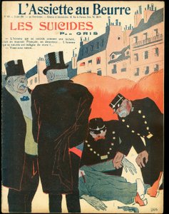 „” L’Plate au beurre” borítója, 438. szám, Szatirikus színekben alkotó: Juan Gris