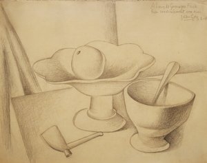 Csendélet gyümölcstállal; Nature Morte au Compotier, 1919 alkotó: Juan Gris