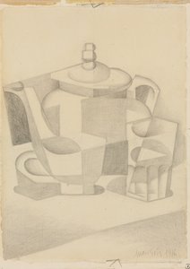 Csendélet teáskannával; Nature morte a la theiere, 1916 alkotó: Juan Gris