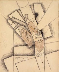 The Smoker, 1913 (szén, zsírkréta és mosószer papíron)