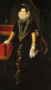 A csecsemő Isabel Clara Bourbon Eugenia portréja