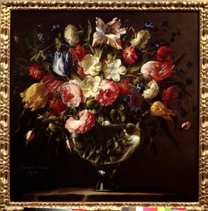 Váza virágokkal. Juan de Arellano (1614-1676) festménye