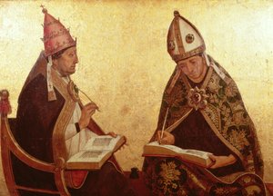 Szent Gergely és Szent Ágoston, 1510 körül (tempera és arany a panelen)