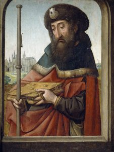 Jacques de Zebedee vagy Jacques le Majeur vagy szent Jacques - Idősebb Szent Jakab zarándokként - Juan de Flandes (Jean de Flandres) festménye (kb. 1465-1519) - kb 1507 - Olaj, fa - 49x37 cm- Museo del Prado Madrid
