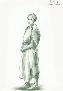 Angolszász nő, 5-10. század, 1990-2010 alkotó: Judith Dobie