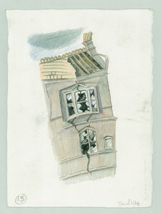 Scarborough német haditengerészeti bombázása, North Yorkshire, 1914, 2014. alkotó: Judith Dobie