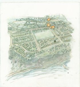 Scarborough német haditengerészeti bombázása, North Yorkshire, 1914, 2014. alkotó: Judith Dobie