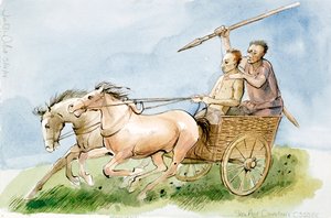 Vaskori szekeresek 350 körül, 2001 (toll és akvarell, papír) alkotó: Judith Dobie