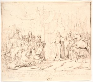 I. Keresztény megparancsolja Erik svéd királynak, hogy vonuljon Pomerániába 1449-ben alkotó: Jürgen Ovens