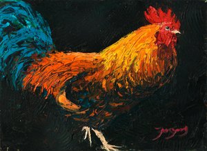 Élénk színű farmkakas alkotó: Jukyong Park