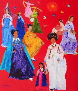 Élénk hangulatú hanbok-ünnepség alkotó: Jukyong Park