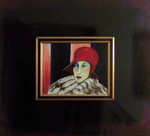 Belle Epoque VII - Dame mit roter Kappe II-