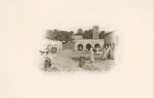 Jules Gervais-Courtellemont egyik algériai látképe (fekete-fehér fotó) alkotó: Jules (after) Gervais-Courtellemont