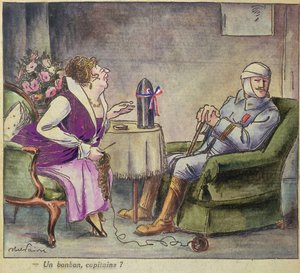 „Egy édes, kapitány”, első világháborús karikatúra