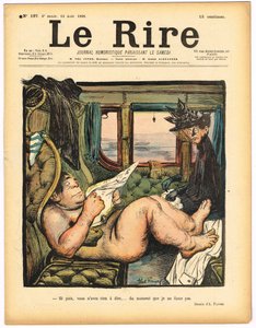A „” The Laughter” címlapja, színekben szatirikus alkotó: Jules Abel Faivre