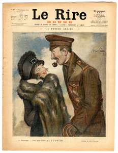 A „The Red Laughter” címlapja, színekben szatirikus alkotó: Jules Abel Faivre