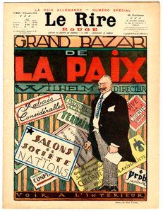 A „The Red Laughter” címlapja, színekben szatirikus alkotó: Jules Abel Faivre