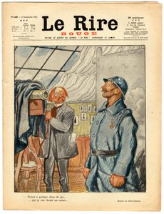 A „The Red Laughter” címlapja, színekben szatirikus alkotó: Jules Abel Faivre