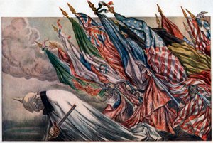 A „4th Loan de la Defense Nationale” 1918-as plakátja (plakát) alkotó: Jules Abel Faivre