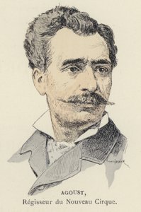 Agoust, az Újcirkusz menedzsere (színes litó) alkotó: Jules Arsene (after) Garnier
