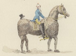 Bohóc jelmezes lovon (színes litó)