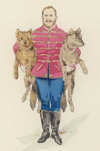 Kutyakiképző (színes litho) alkotó: Jules Arsene (after) Garnier