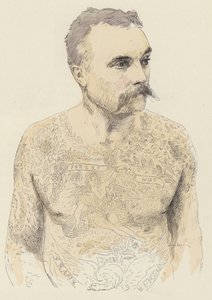 Tetoválás (színes litho) alkotó: Jules Arsene (after) Garnier