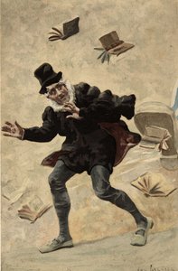 Jobelin mester Gransgousier, Gargantua apja mellett vadászik. Gargantua. Jules Garnier illusztrációja. Rabelais és Jules Garnier művei