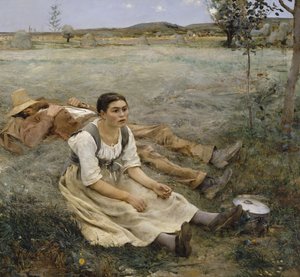 Francia: Les foins Hay Making alkotó: Jules Bastien Lepage