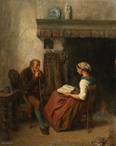 Jules Breton, 1865 - Olvasás alkotó: Jules Breton