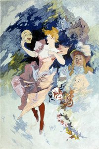 Cherret terve a 19. század végi karneválra. alkotó: Jules Cheret