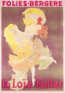 Loie Fullert (1862-1928) reklámozó plakát a Folies Bergere-ben